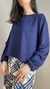 Cropped Laura Longo - Xadrez Marinho - loja online