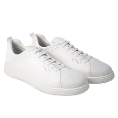 TÊNIS CASUAL CANVAS COURO BRANCO MODIG