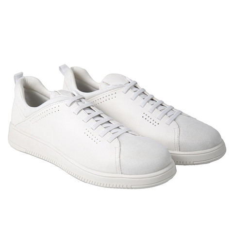 TÊNIS CASUAL CANVAS COURO BRANCO MODIG