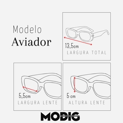 Óculos de Sol Aviador Black na internet