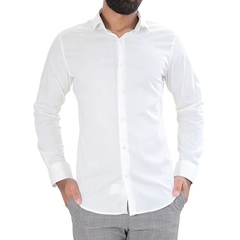 Camisa Super Slim Básica Com Elastano