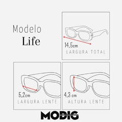 Óculos de Sol Modig Life | Marrom Degradê