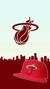 Gorra Cerrada Miami Heat 7 3/8