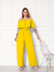 Macacao longo Pantalona feminina tecido duna manga 3/4 cair ombro - ZenStrategy