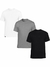 Kit com 3 Camisas Básicas Manga Curta Tecido Confort Slim Fitness