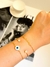 Pulseira regulável olho grego M - banho de ouro