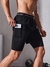 Bermuda esportivo 2 em 1 shorts de compreensão.