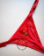 Calcinha fio dental em tule com pingente e lacinho. Loja de lingerie em curitiba. Frozen Intimates.