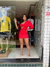 Vestido um ombro satim