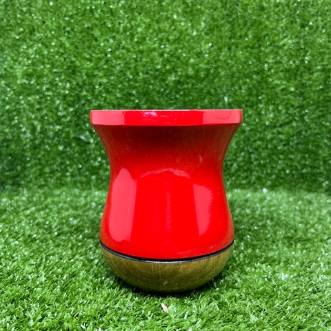 Cuia de Imbuia Madeira Bicolor Vermelha