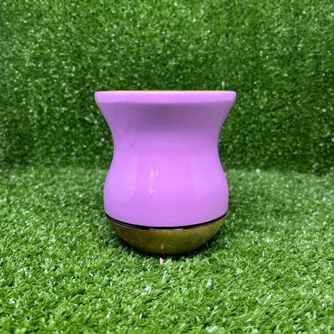 Cuia de Imbuia Madeira Bicolor Rosa Bebê