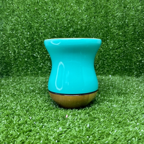 Cuia de Imbuia Madeira Bicolor Turqueza