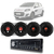 Kit Alto Falante Palio 6 e 5 Pol Bomber Bbr 200w + Rádio