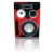 Caixa de Som Bob 550W Rms bivolt em MDF Vermelho e Preto