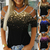 Imagem do Glitter Manga Curta V Neck T Shirt Senhoras Casual Ombro Frio Blusa Top