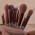 13 pçs conjunto de escova de maquiagem maquiagem corretivo escova blush pó som