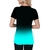 Camiseta gradiente de impressão 3D feminina, camiseta Harajuku, camiseta extragrande para senhoras, manga curta, blusa com decote em O, roupas de verão, novo, moda - loja online