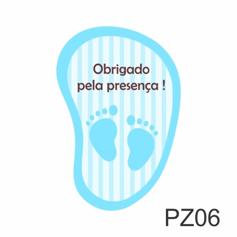 Adesivo Pezinho Azul - 20 Und