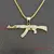 Colar pingente de arma estilo europeu, 4 tamanhos, corrente de hip hop, jóias p