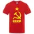 CCCP-Tops de algodão de manga curta para homens, camisas russas, União Soviét