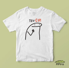 Camiseta Estampada com Flork Teu Cu
