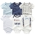 6 pçs/lote Body menina/menino bebê, com cores variadas 100% algodão - AURORA BABY BOUTIQUE