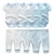 5/Bodysuits + Calças Unissex Algodão Do Bebê Menina - comprar online