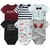 6 pçs/lote Body menina/menino bebê, com cores variadas 100% algodão - loja online