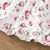 Vestido branco rodado com manga de babado e estampa floral - comprar online