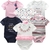 BodySuits 3/peças recém-nascidas unissex, estampas minimalistas - AURORA BABY BOUTIQUE