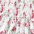 Vestido branco rodado com manga de babado e estampa floral - comprar online