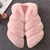 Casaco colete de pele sintética felpudo com design de botões da moda infantil - AURORA BABY BOUTIQUE