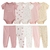 5/Bodysuits + Calças Unissex Algodão Do Bebê Menina - comprar online