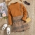 Conjunto de 2 peças para meninas com manga comprida preta e saia xadrez na internet