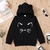 moletom com capuz com desenho de gatinho - AURORA BABY BOUTIQUE
