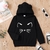 moletom com capuz com desenho de gatinho - comprar online