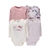 Bodysuits 4 peças, com mangas longas, e estampa personalizada unissex, 100% algodão. na internet