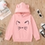 moletom com capuz com desenho de gatinho - comprar online