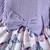 Vestido de festa com mangas longa detalhe de laço, com estampas de borboletas