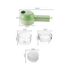 Conjunto de cortador de legumes elétrico 4 em 1 portátil sem fio elétrico esp - loja online