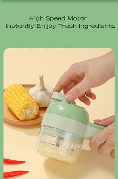 Conjunto de cortador de legumes elétrico 4 em 1 portátil sem fio elétrico esp na internet