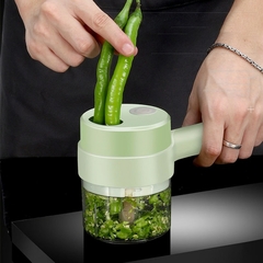 Conjunto de cortador de legumes elétrico 4 em 1 portátil sem fio elétrico esp