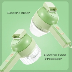 Conjunto de cortador de legumes elétrico 4 em 1 portátil sem fio elétrico esp - ClickShop