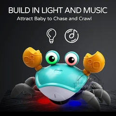 Brinquedos de caranguejo FUJÃO para bebês com música LED iluminam na internet