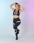 Conjunto detalhe tela recortes poliamida; Moda Fitness I Roupa de academia; Conjunto Legging e top