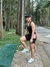 Moda Fitness: Conjunto short & top com bolso lateral