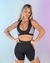 Conjunto Short & top com recortes em poliamida metalizado - Lingerie Ousada