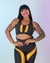 Conjunto Legging cós anatômico detalhe tela recortes poliamida metalizado - Lingerie Ousada