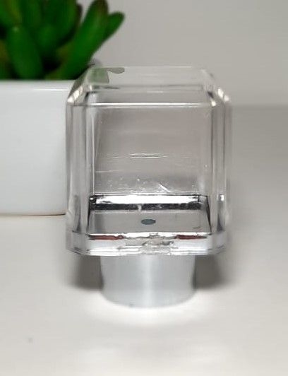 Ponteira quadrada acrílica para varão de cortina