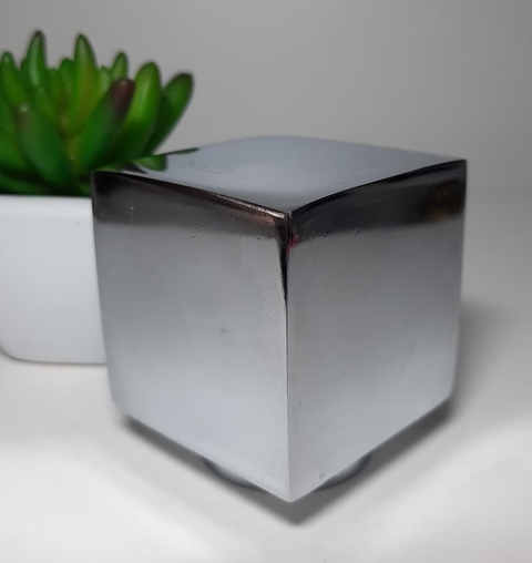 Ponteira quadrada cromada para varão de cortina